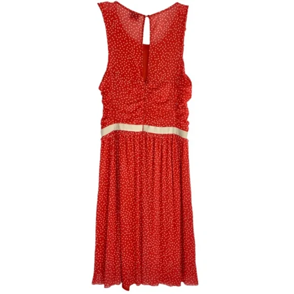 Anthropologie Postmark Orange Polka Dot Dress - Picture 7 of 7